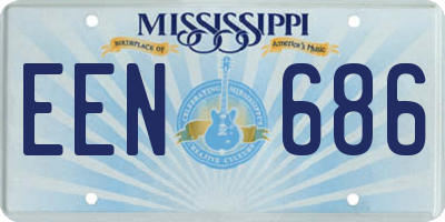 MS license plate EEN686