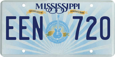 MS license plate EEN720