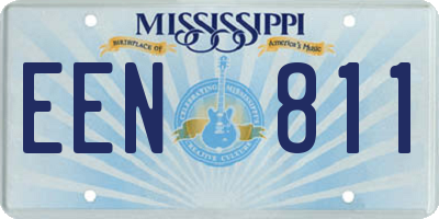 MS license plate EEN811