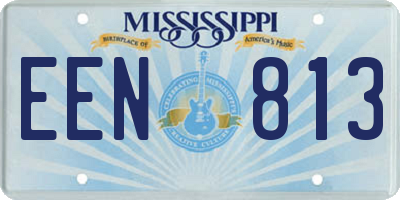 MS license plate EEN813