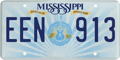 MS license plate EEN913