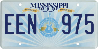 MS license plate EEN975