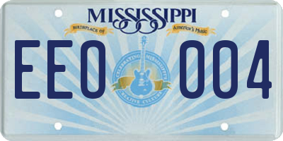 MS license plate EEO004