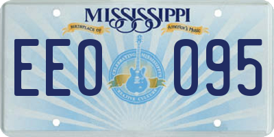 MS license plate EEO095