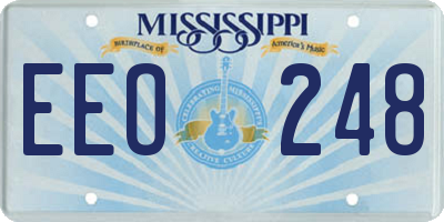 MS license plate EEO248