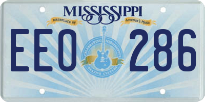 MS license plate EEO286