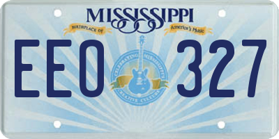 MS license plate EEO327