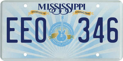 MS license plate EEO346