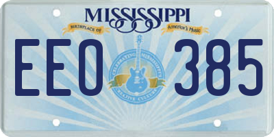 MS license plate EEO385