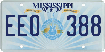 MS license plate EEO388