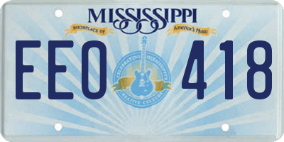 MS license plate EEO418