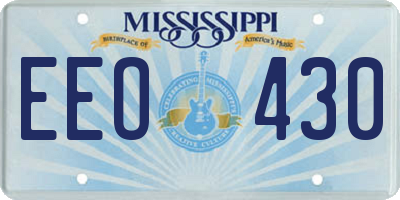 MS license plate EEO430