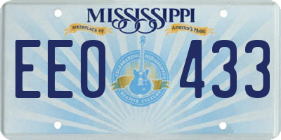 MS license plate EEO433