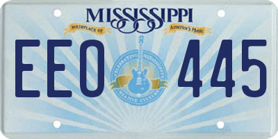 MS license plate EEO445