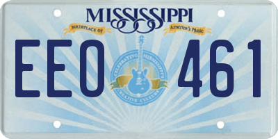 MS license plate EEO461