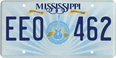 MS license plate EEO462