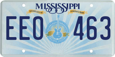 MS license plate EEO463