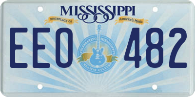 MS license plate EEO482
