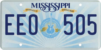 MS license plate EEO505