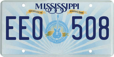 MS license plate EEO508