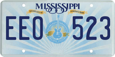 MS license plate EEO523