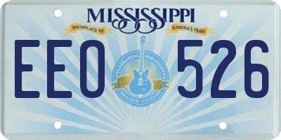MS license plate EEO526