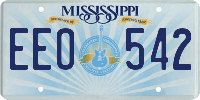 MS license plate EEO542