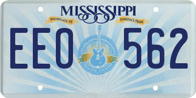 MS license plate EEO562