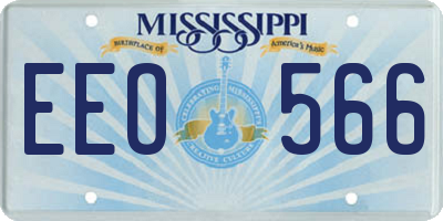 MS license plate EEO566