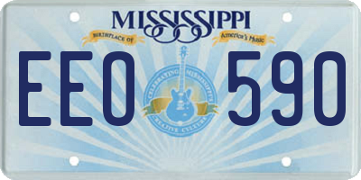 MS license plate EEO590