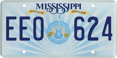 MS license plate EEO624