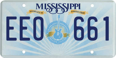 MS license plate EEO661