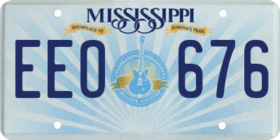 MS license plate EEO676
