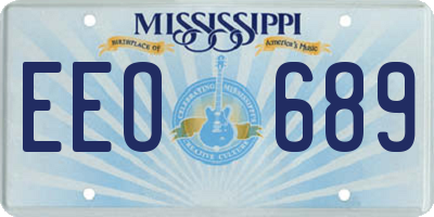 MS license plate EEO689