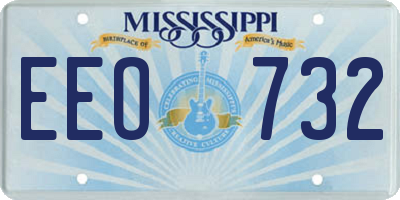 MS license plate EEO732