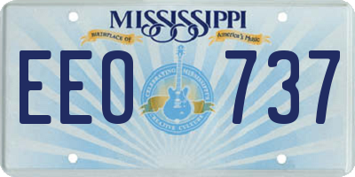 MS license plate EEO737