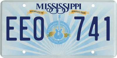 MS license plate EEO741