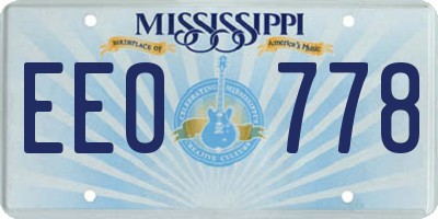 MS license plate EEO778