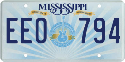 MS license plate EEO794