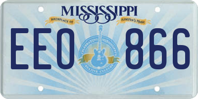 MS license plate EEO866