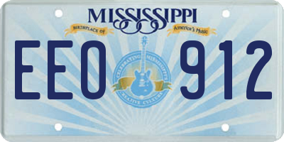 MS license plate EEO912
