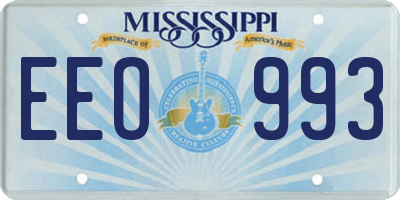 MS license plate EEO993