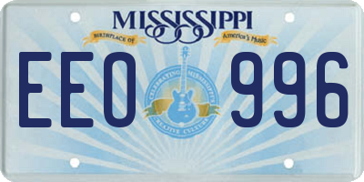 MS license plate EEO996