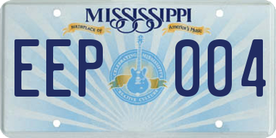 MS license plate EEP004