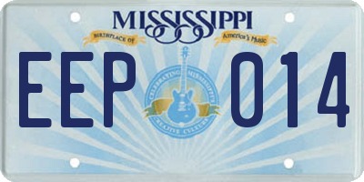 MS license plate EEP014