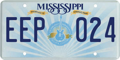 MS license plate EEP024