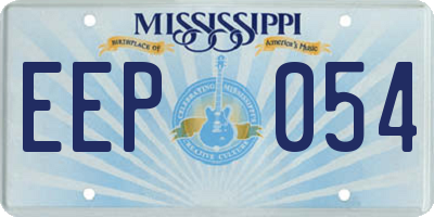 MS license plate EEP054