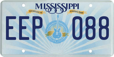 MS license plate EEP088