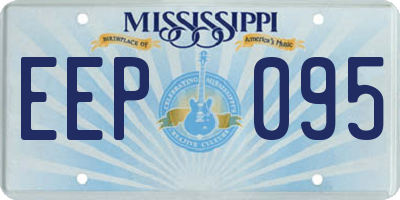 MS license plate EEP095