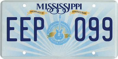 MS license plate EEP099